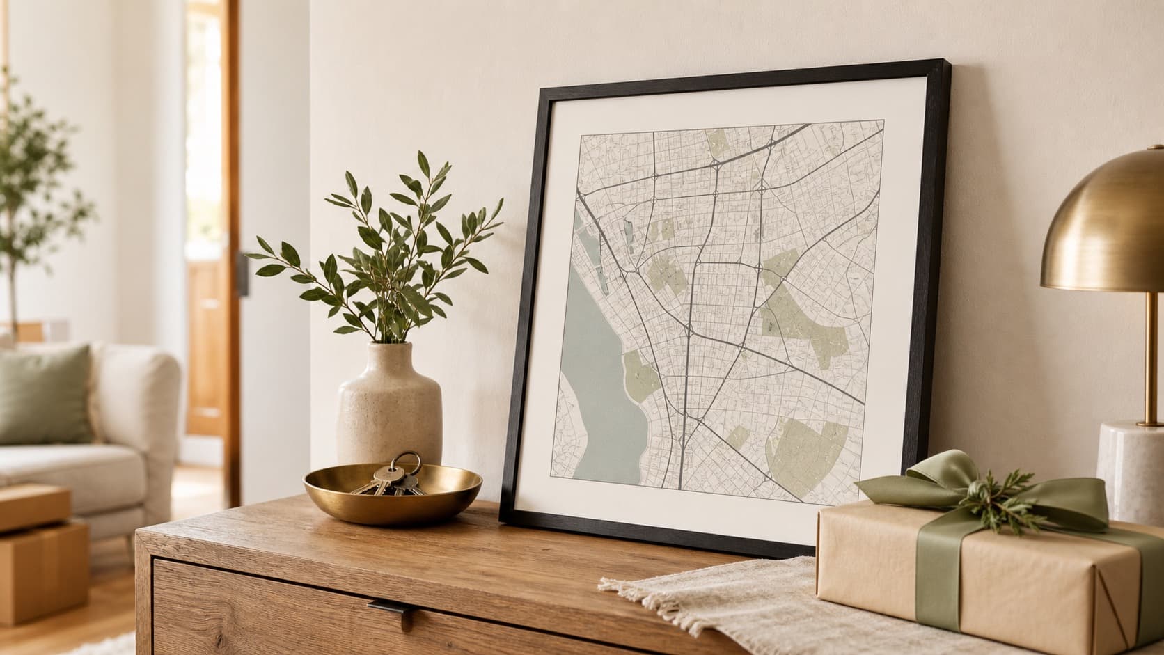 Personalisierter Stars In Hands Druck in einem modernen Zuhause