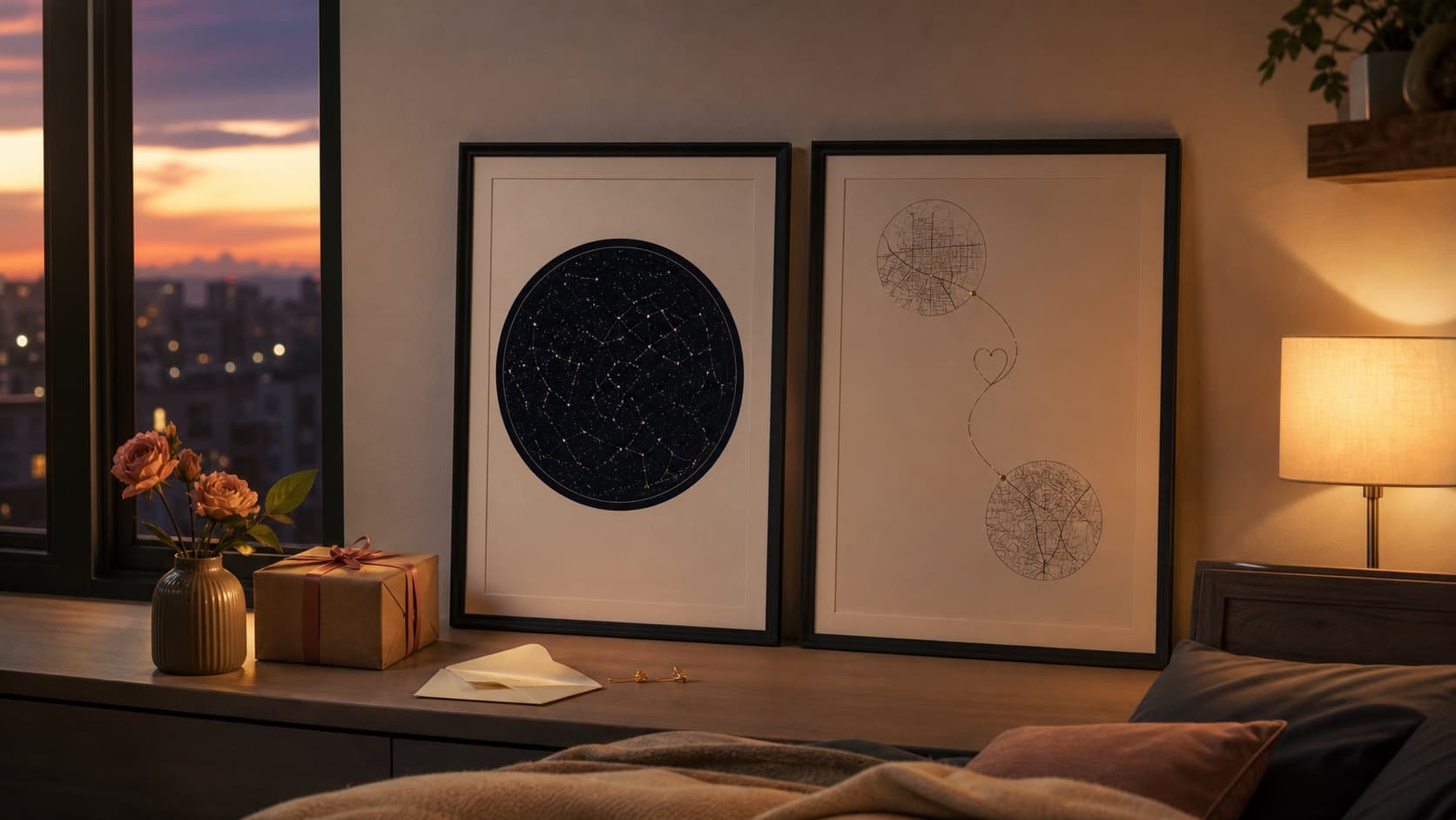 Personalisierter Stars In Hands Druck in einem modernen Zuhause