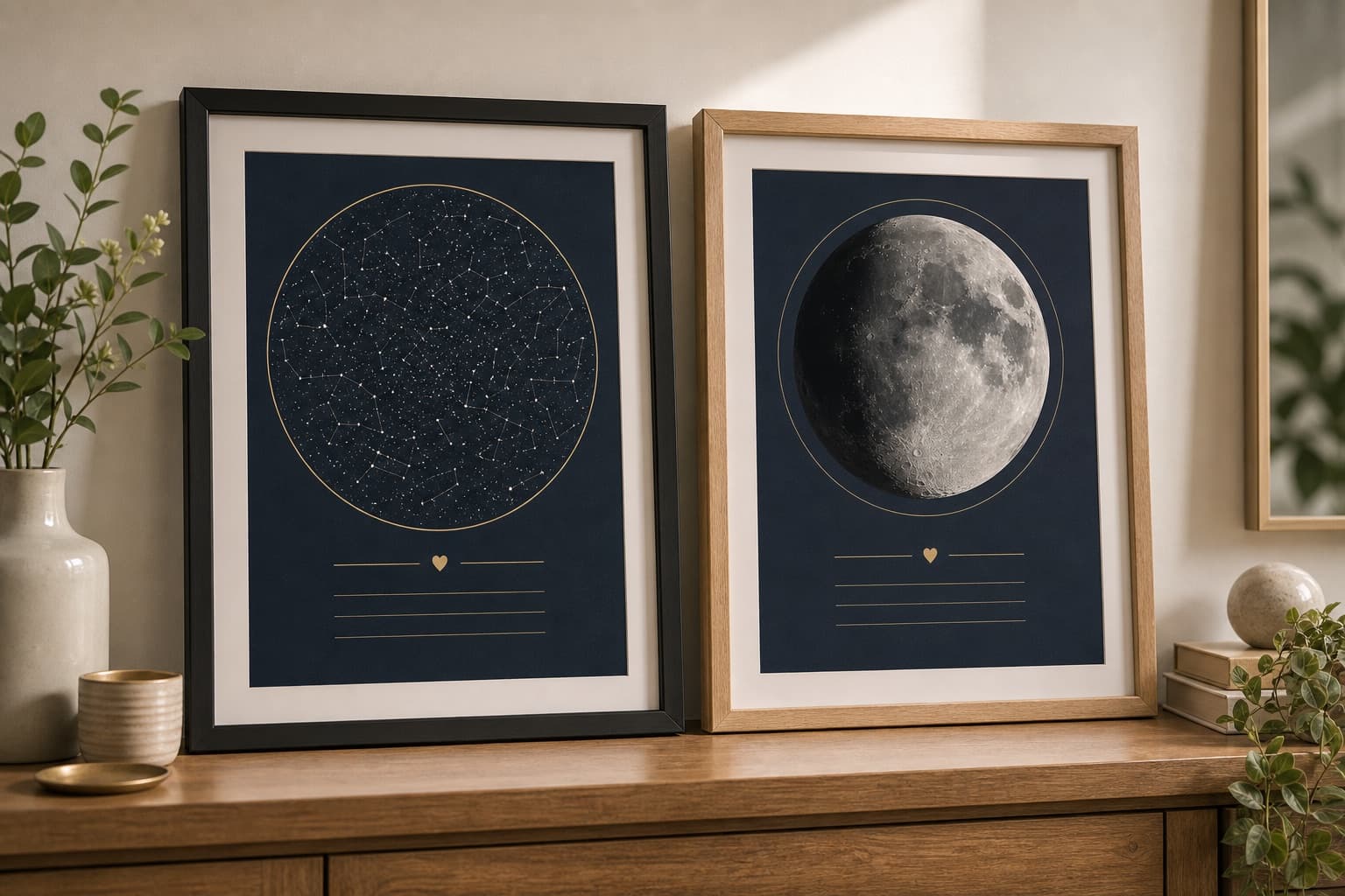 Impressão personalizada Stars In Hands em uma casa moderna